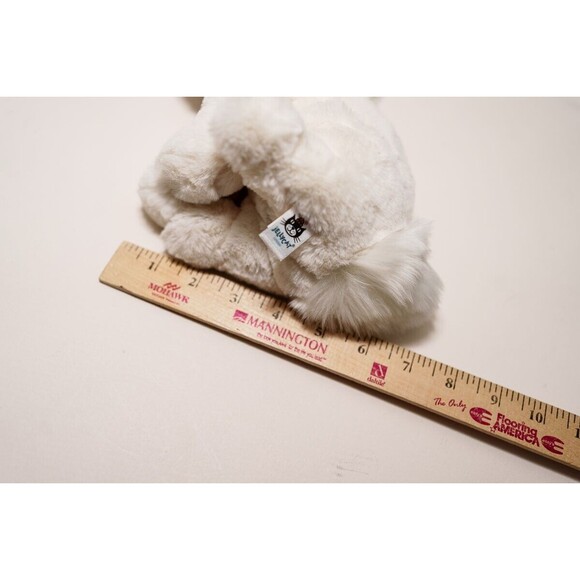 Jellycat White Bunny Rabbit Plush 7" Sitting Pink Nose Easter Lovey Ivory Cream - Picture 11 of 11